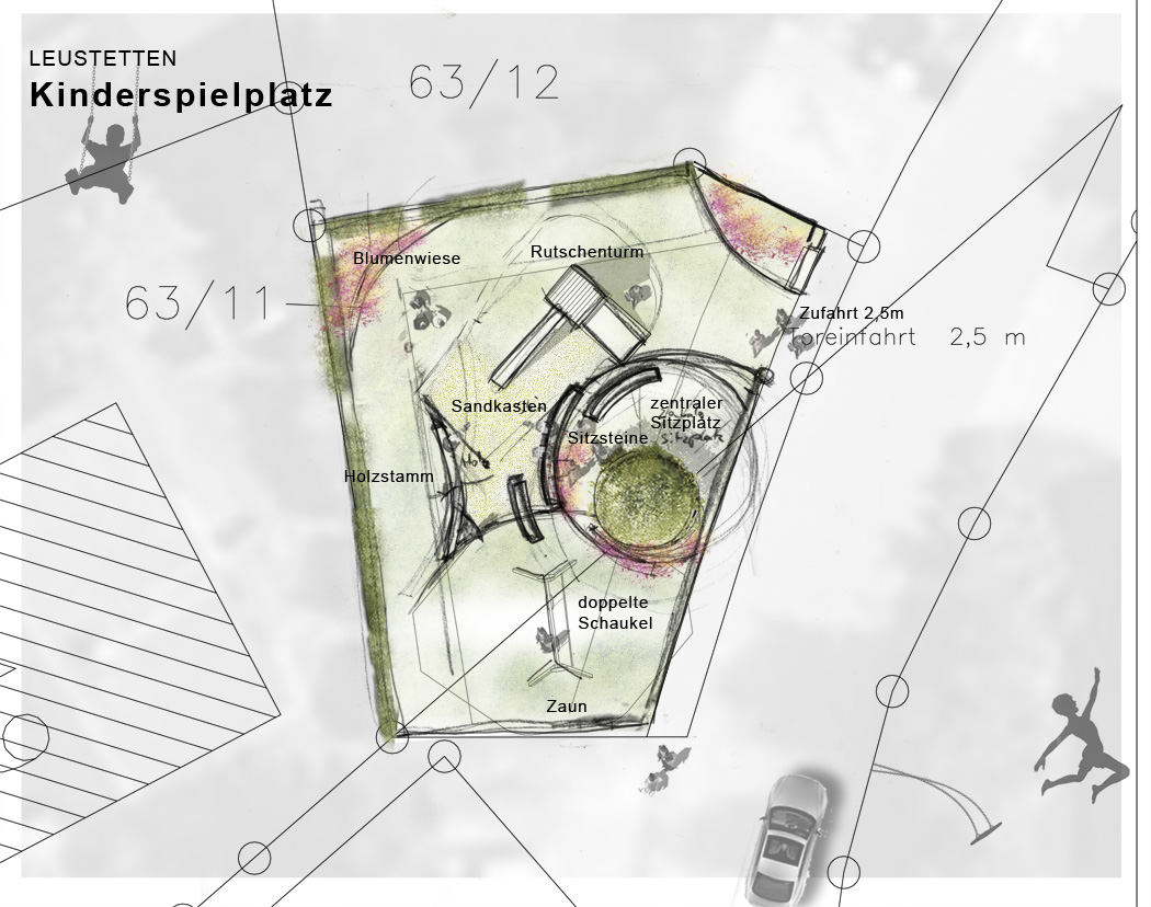 130614 Spielplatz Leustetten Lageplan 1 100 A3